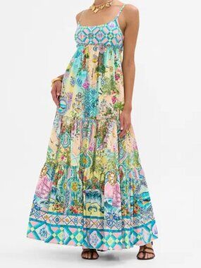 CAMILLA Just Coasting Long Maxi Cut Out Back Dress S
